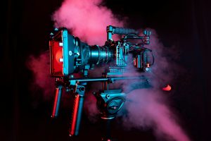 Camera pink smoke