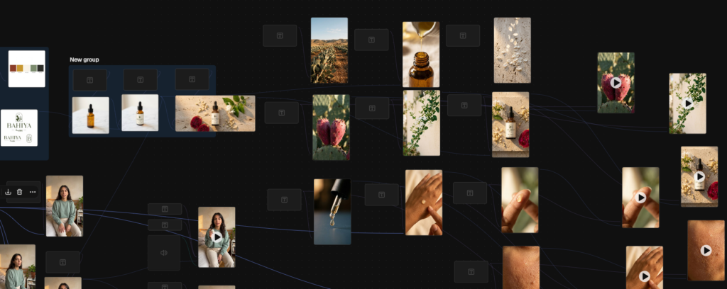 Freepik screenshot ai node space system
