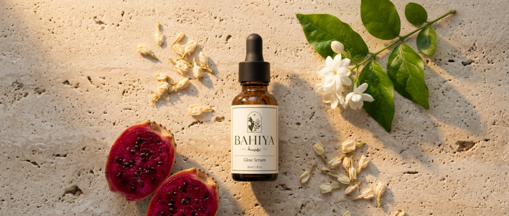 Bahiya product bottle flat lay
